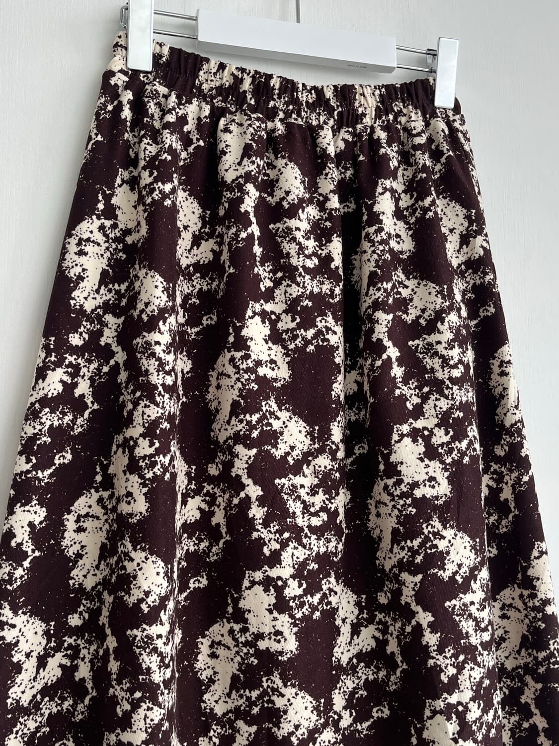 브라운 마블 패턴 롱 스커트 상품이미지2