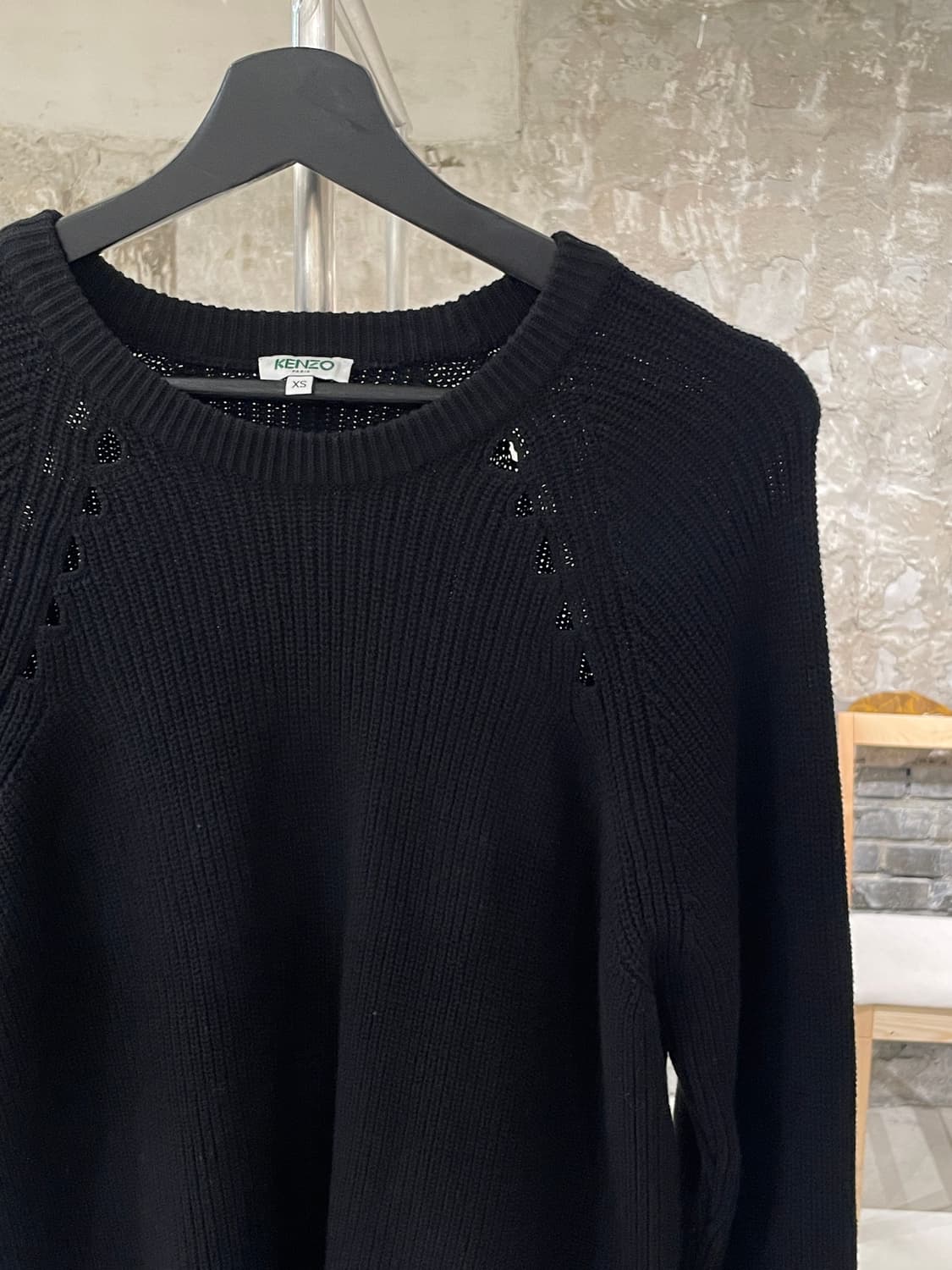 겐조 블랙 플레어 커프스 크루넥 스웨터 상품이미지3