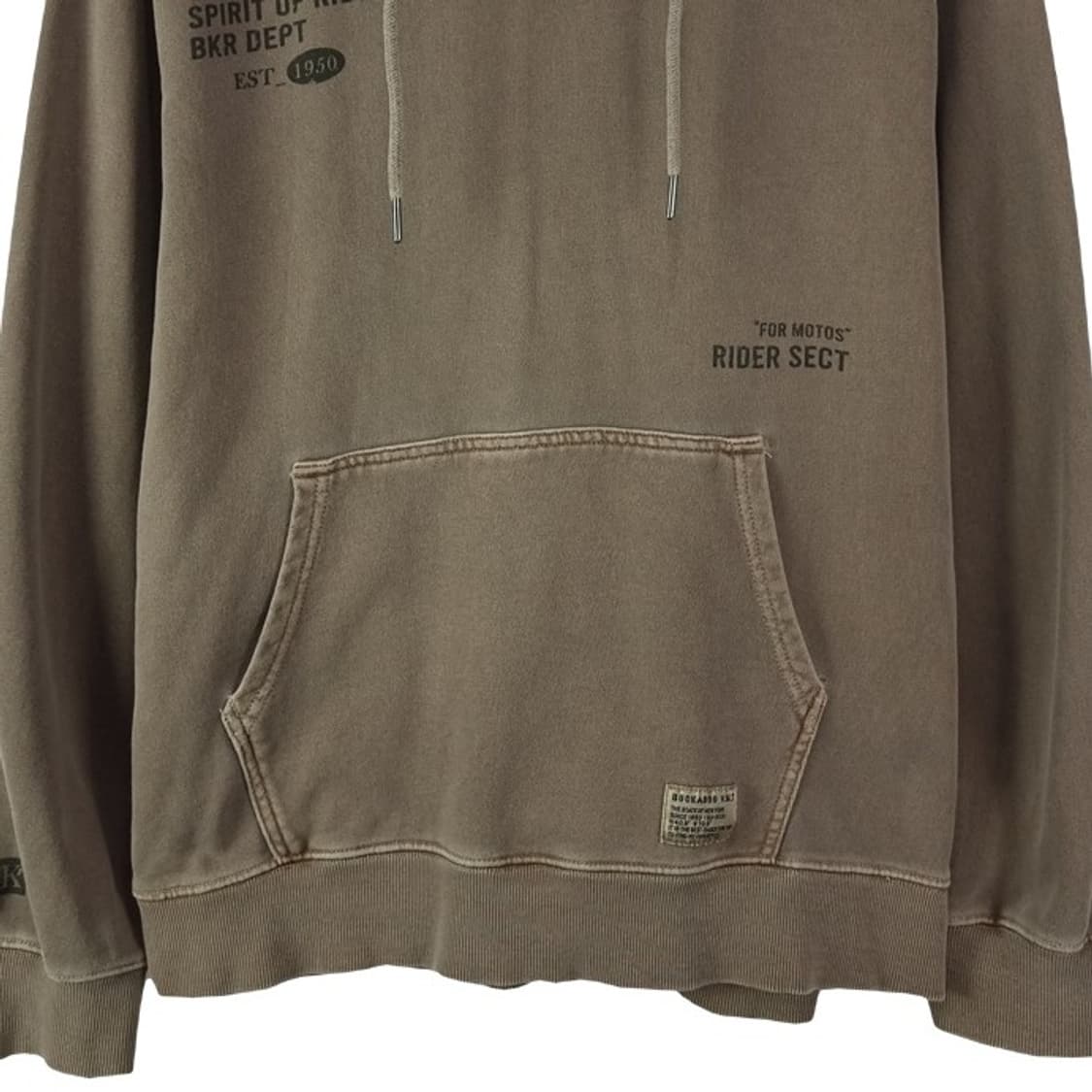 [버커루] 빈티지 워시드 그래픽 프린팅 오버핏 후드티 M18013 상품이미지5