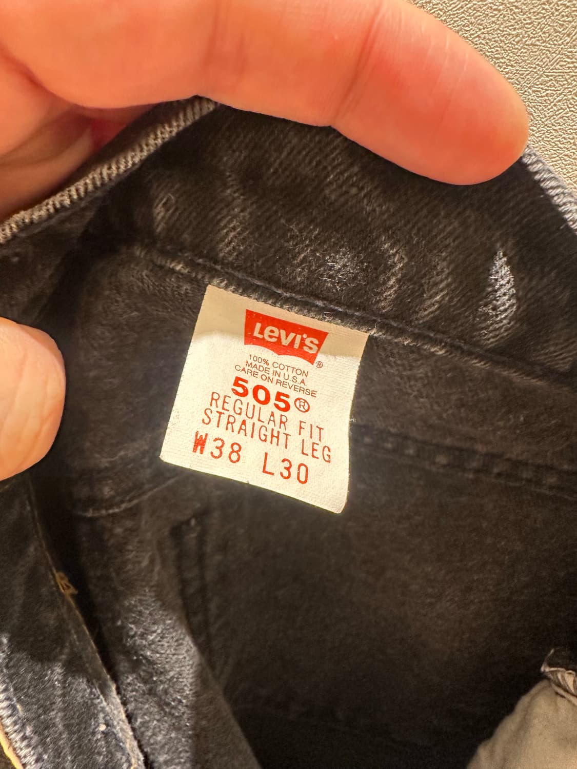 리바이스 505  오렌지탭 빈티지 블랙진 W38 L30 상품이미지4