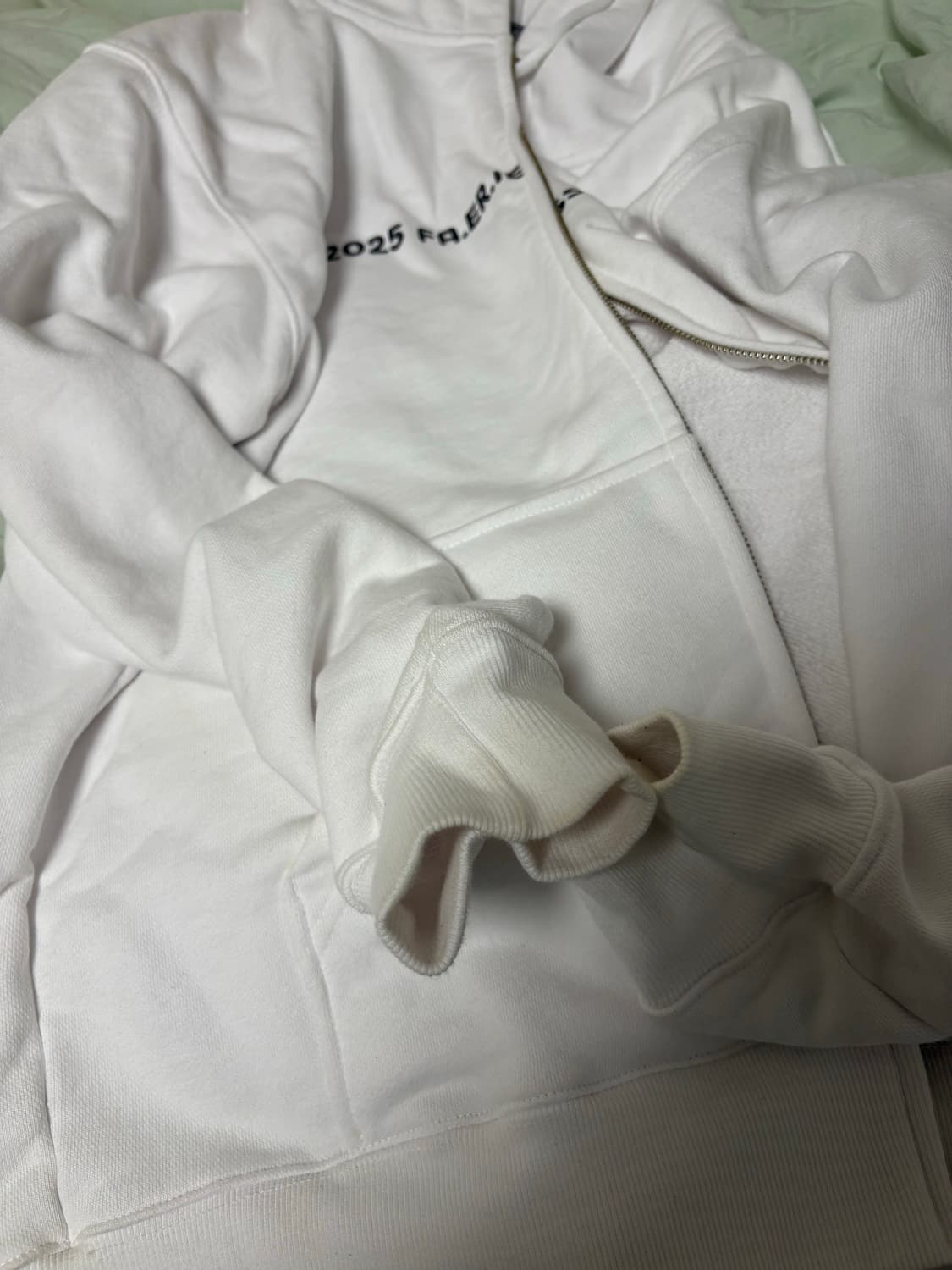 샵페어리 하트 벌룬 화이트 후드집업 상품이미지4