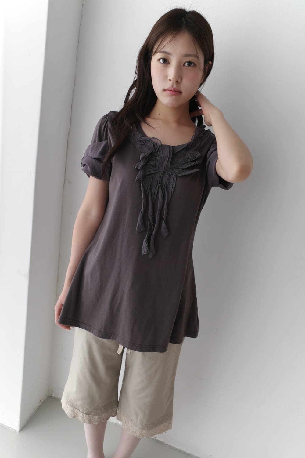 frill long half T  상품이미지3