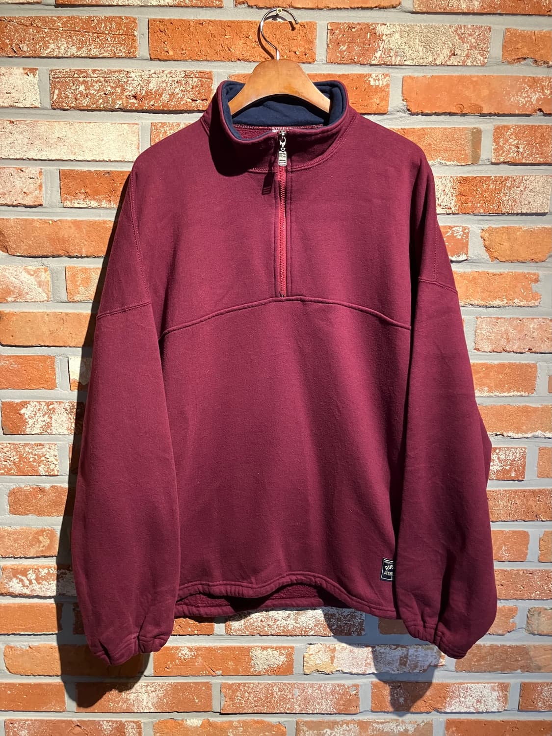 90s USA 빈티지 러셀 하프 집업 스웻 셔츠 맨투맨 상품이미지2