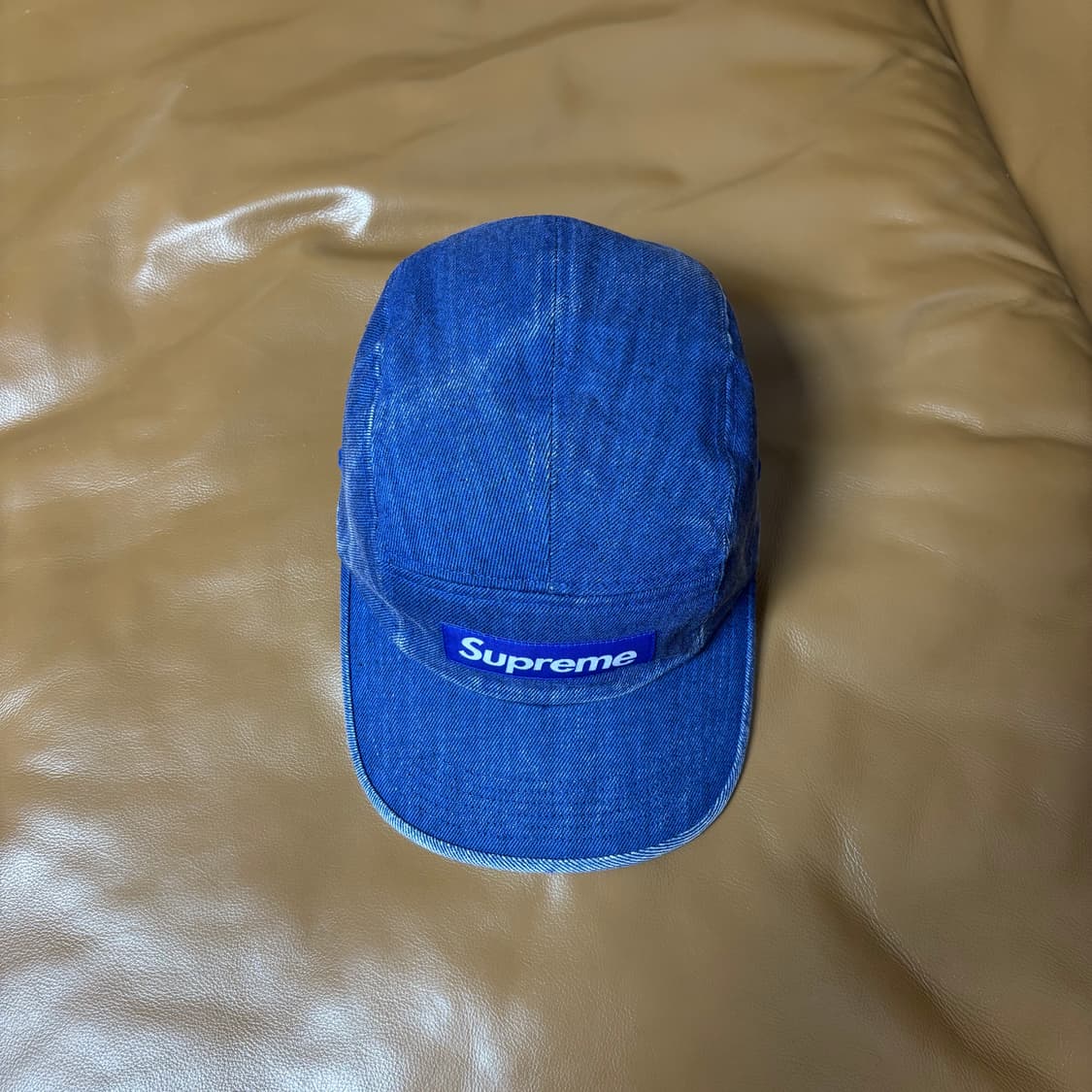 Supreme 슈프림 워시드 데님 블루 캠프캡 모자 Denim Blue 상품이미지5