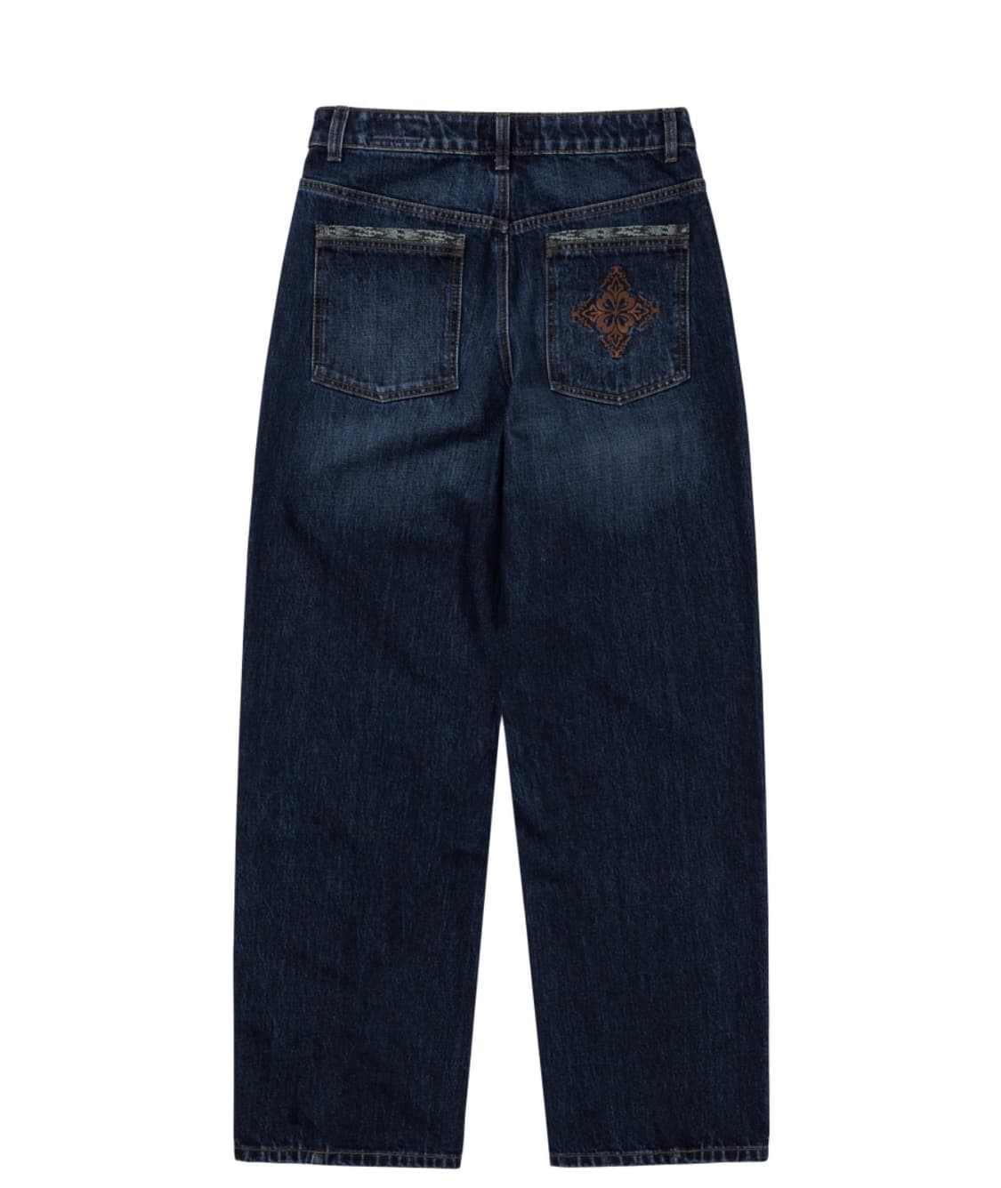 웰빙익스프레스 Embroidered Patch Jeans Blue 데님 상품이미지2