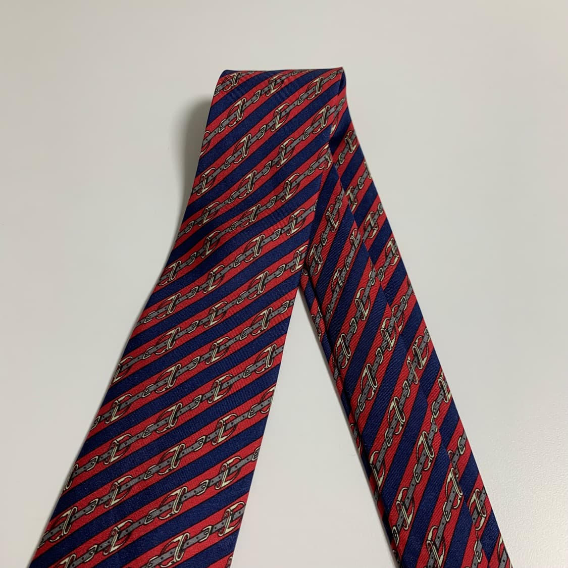 에르메스(HERMES) 스트라이프 넥타이 기하학적패턴 A+ 최상급 상품이미지9