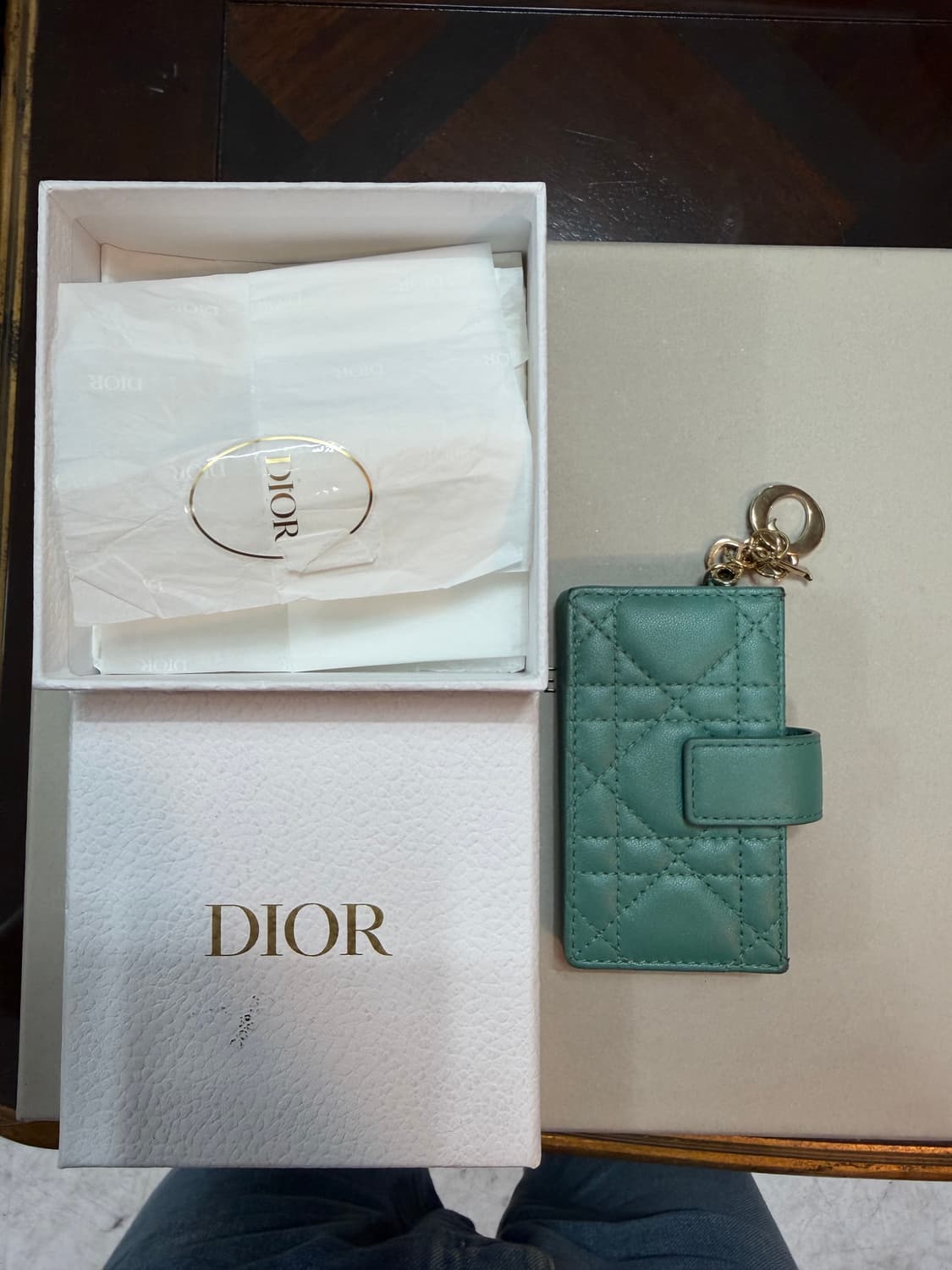 디올 정품 아코디언카드지갑 민트색상 백화점 구매 싸게팝니다.!! 상품이미지1