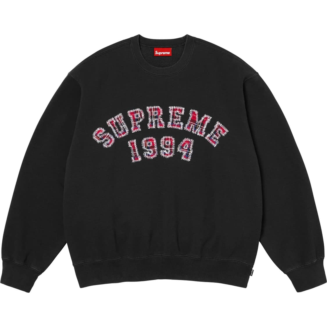 슈프림 플레이드 아크 크루넥 블랙 - 26SS L  상품이미지1