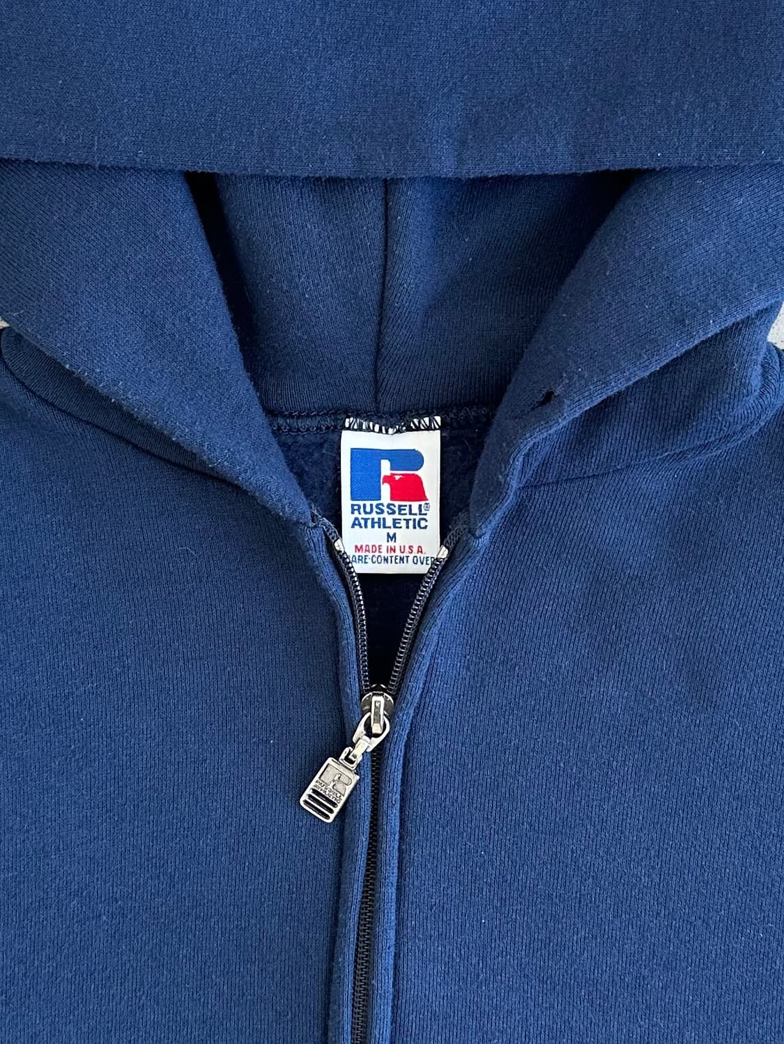 90s 빈티지 러셀 후드집업 네이비 M USA 상품이미지6