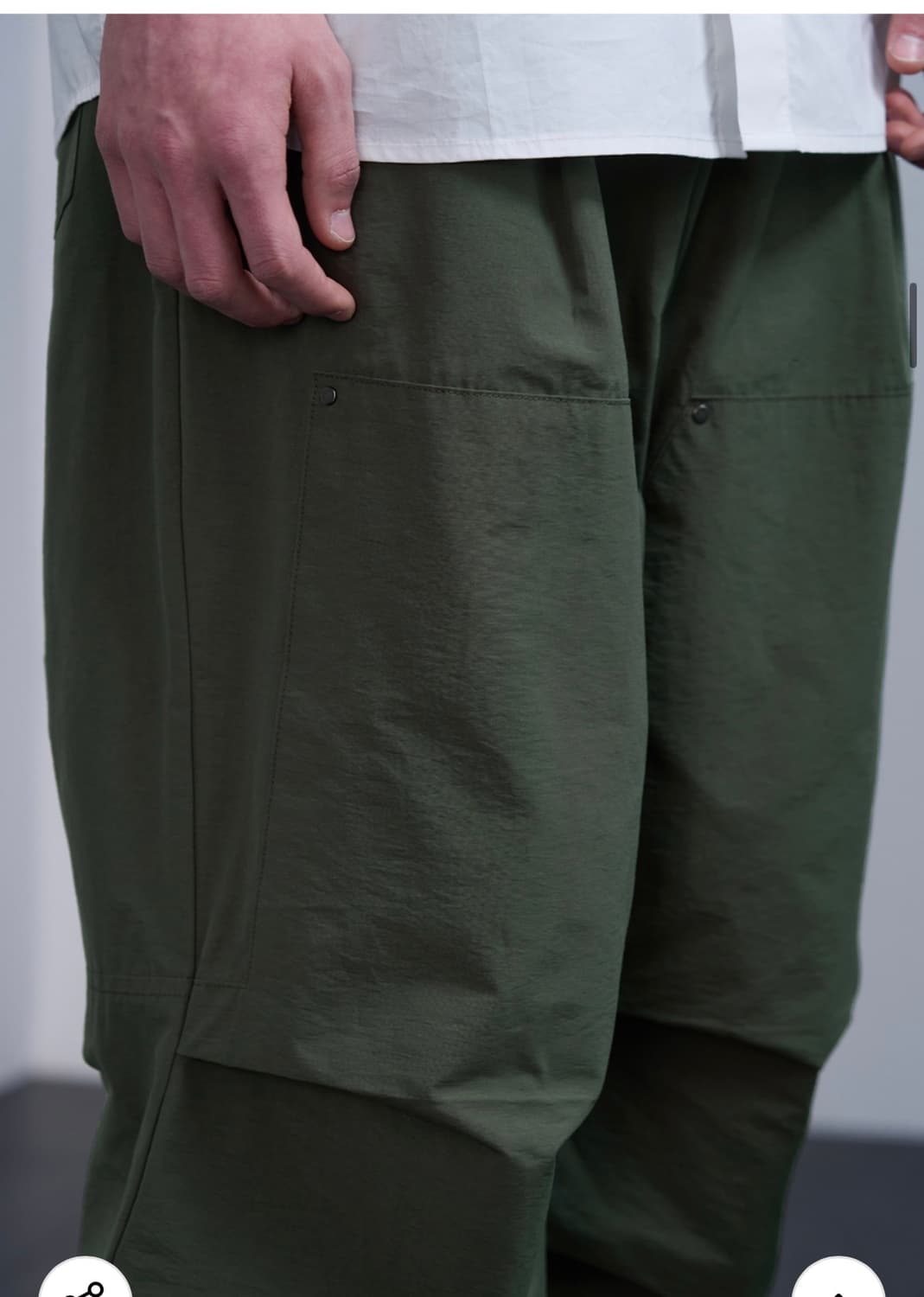 (L) 드로우핏 디테쳐블 퍼티그 와이드 팬츠 [KHAKI] 판매 상품이미지5