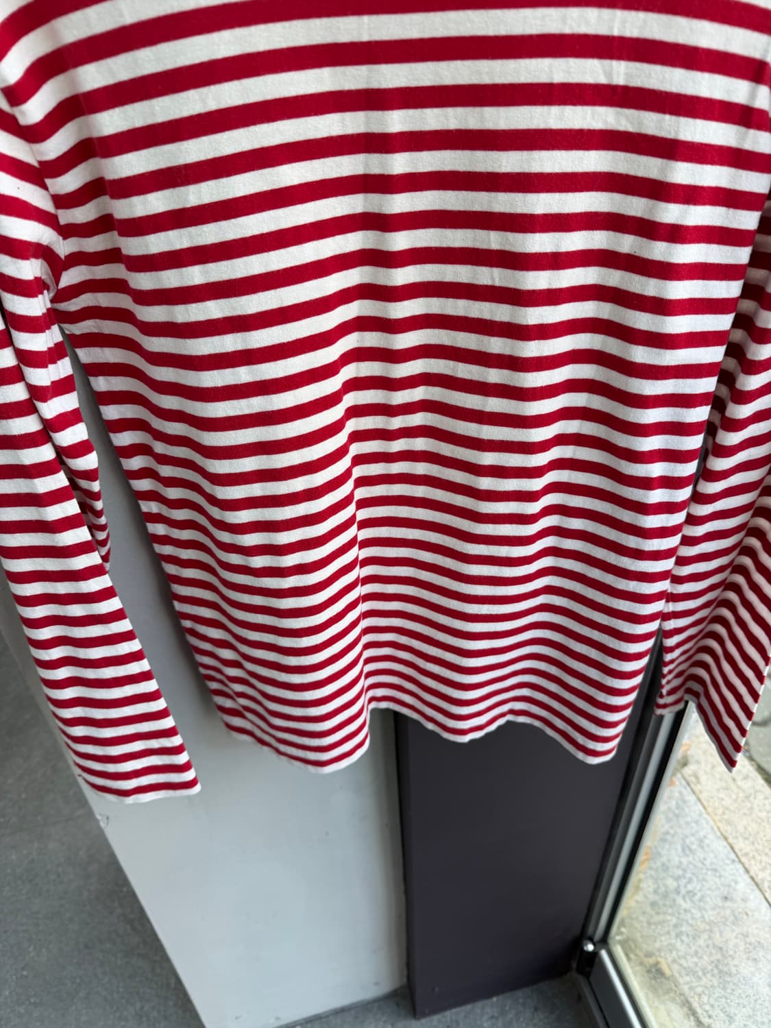 L/ 꼼데가르송 스트라이프 레드와펜 긴팔 상품이미지7