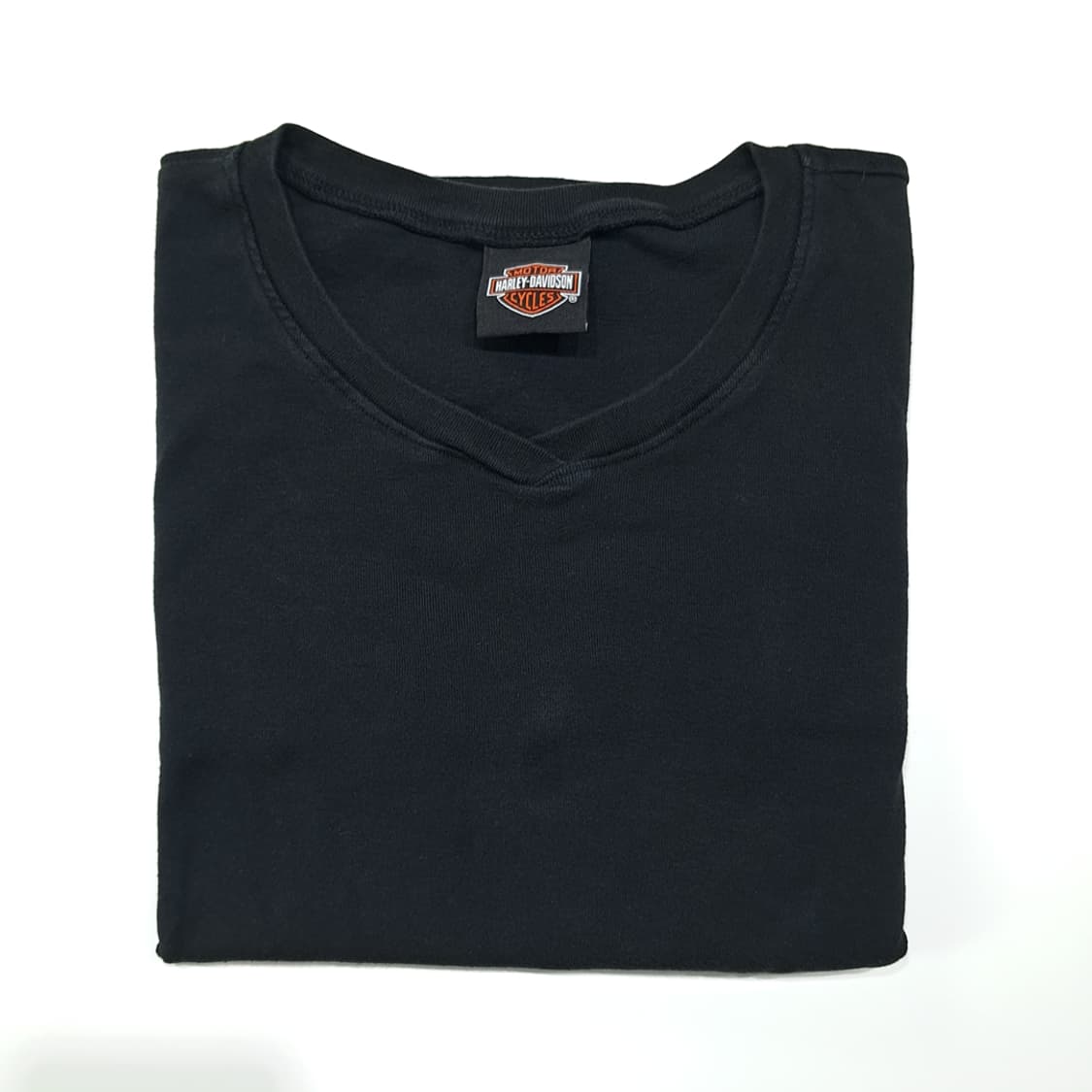 CL563 2XL 할리데이비슨 00s 미국판 타이거로즈 블랙 V넥 티셔 상품이미지7