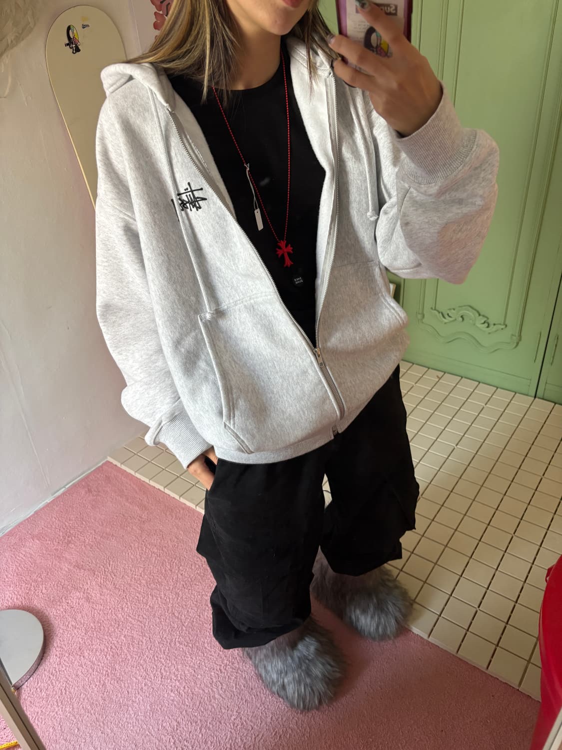 크롬히츠 목걸이 (레드십자가) 상품이미지4