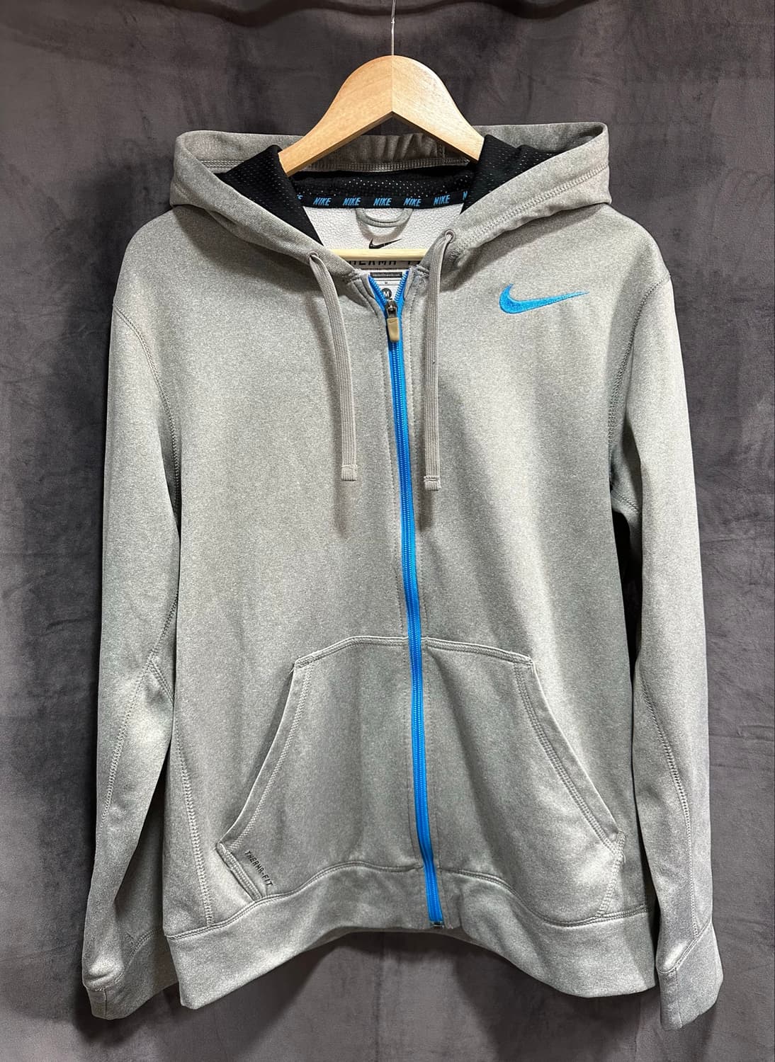 나이키 NIKE THERMA-FIT 기모 후드집업 95 M 그레이 상품이미지1