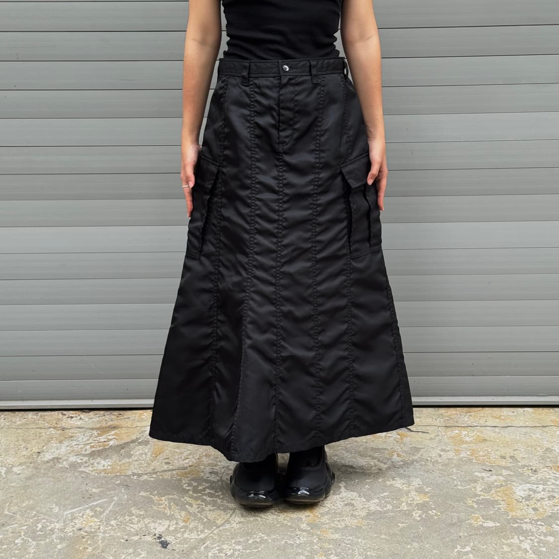 Nylon Twill Black Skirt 상품이미지9