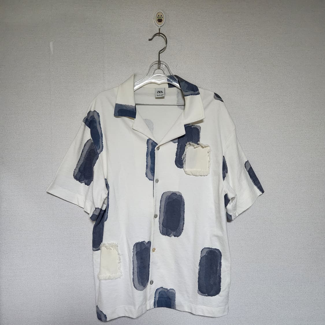 자라 추상 프린트 셔츠 남L 오버핏 상품이미지2