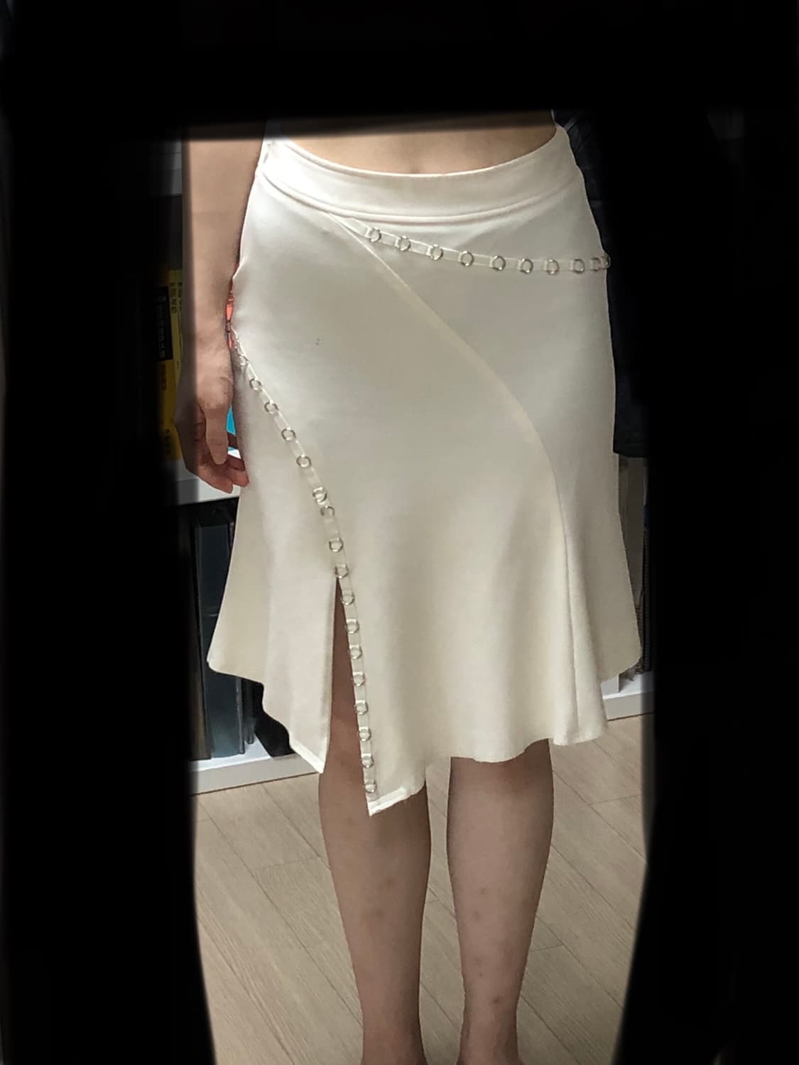 36 비대칭 트임 빈티지 키링 미디스커트 페어리 그런지 상품이미지7