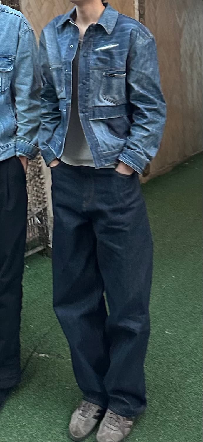 ADSB 앤더슨벨 트롱프뢰유 더블 웨이스트 데님 자켓 블루 상품이미지5