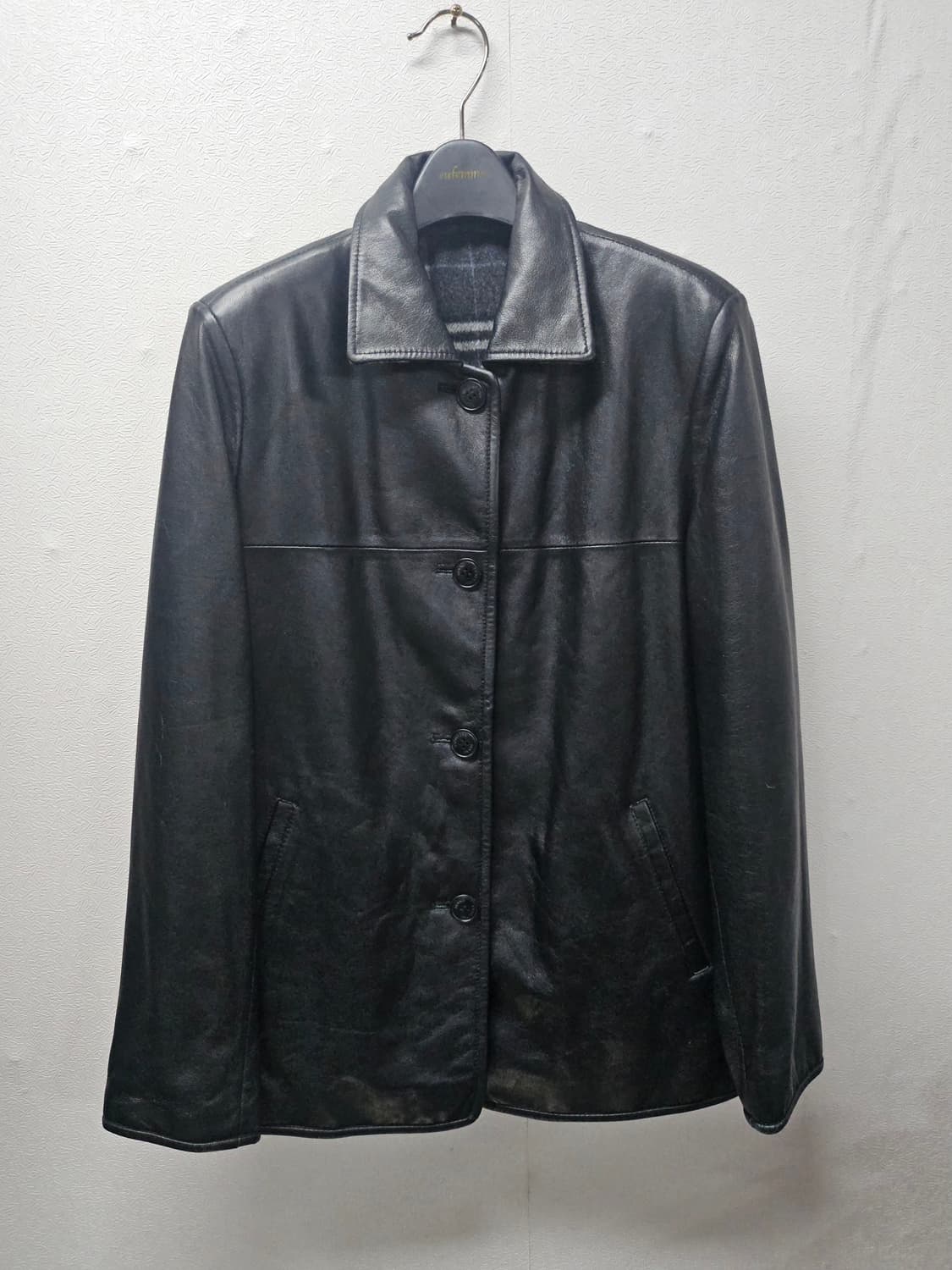 디노갈루치 여성 블랙 양 가죽 리버시블 양면 자켓 상품이미지1