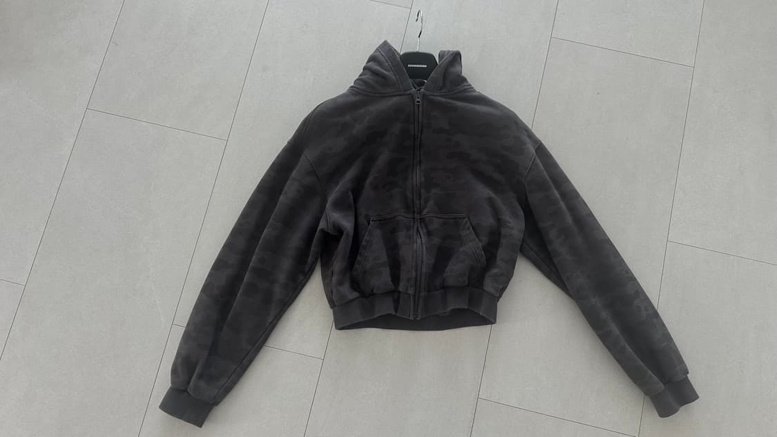 (M) 구민성 크롭 후드집업 카모 상품이미지3