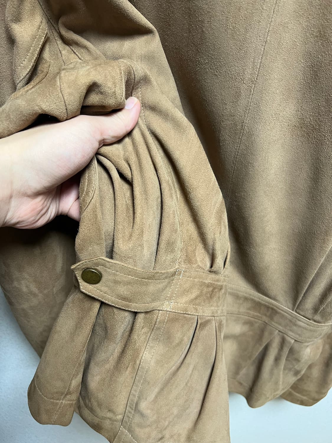 친콴타 50 (Cinquanta) 베이지 스웨이드 가죽자켓 50사이즈 상품이미지4