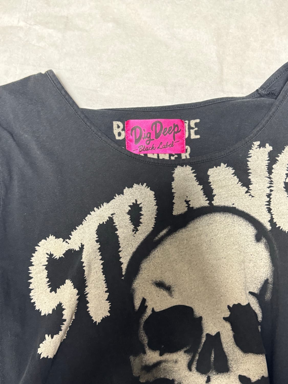 “Dig Deep” Skull Design Punk T-shirt 상품이미지3