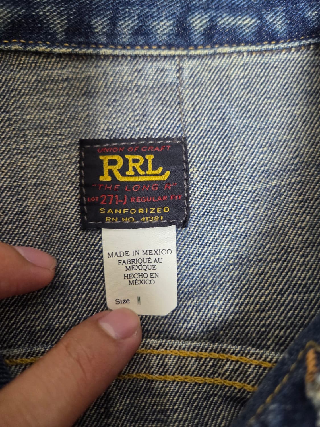 RRL lot271 리랜드 M사이즈 멕시코산  상품이미지3