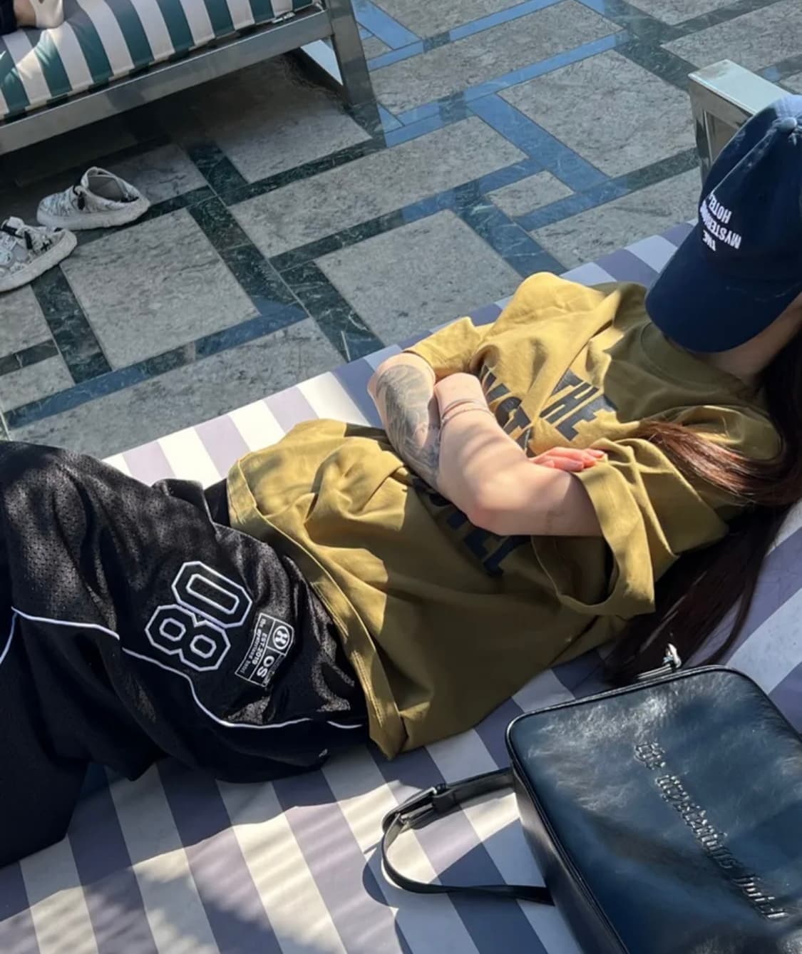 더미스테리어스호텔 패치 메쉬 팬츠 상품이미지5