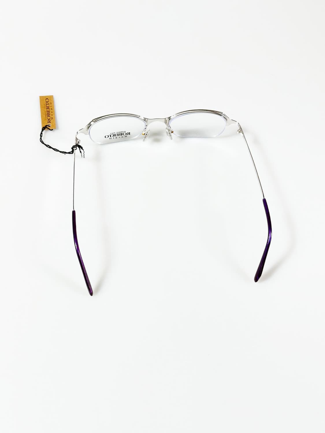 ROBERTO MOCALI 실버메탈 오벌 반무테 빈티지 안경 상품이미지5