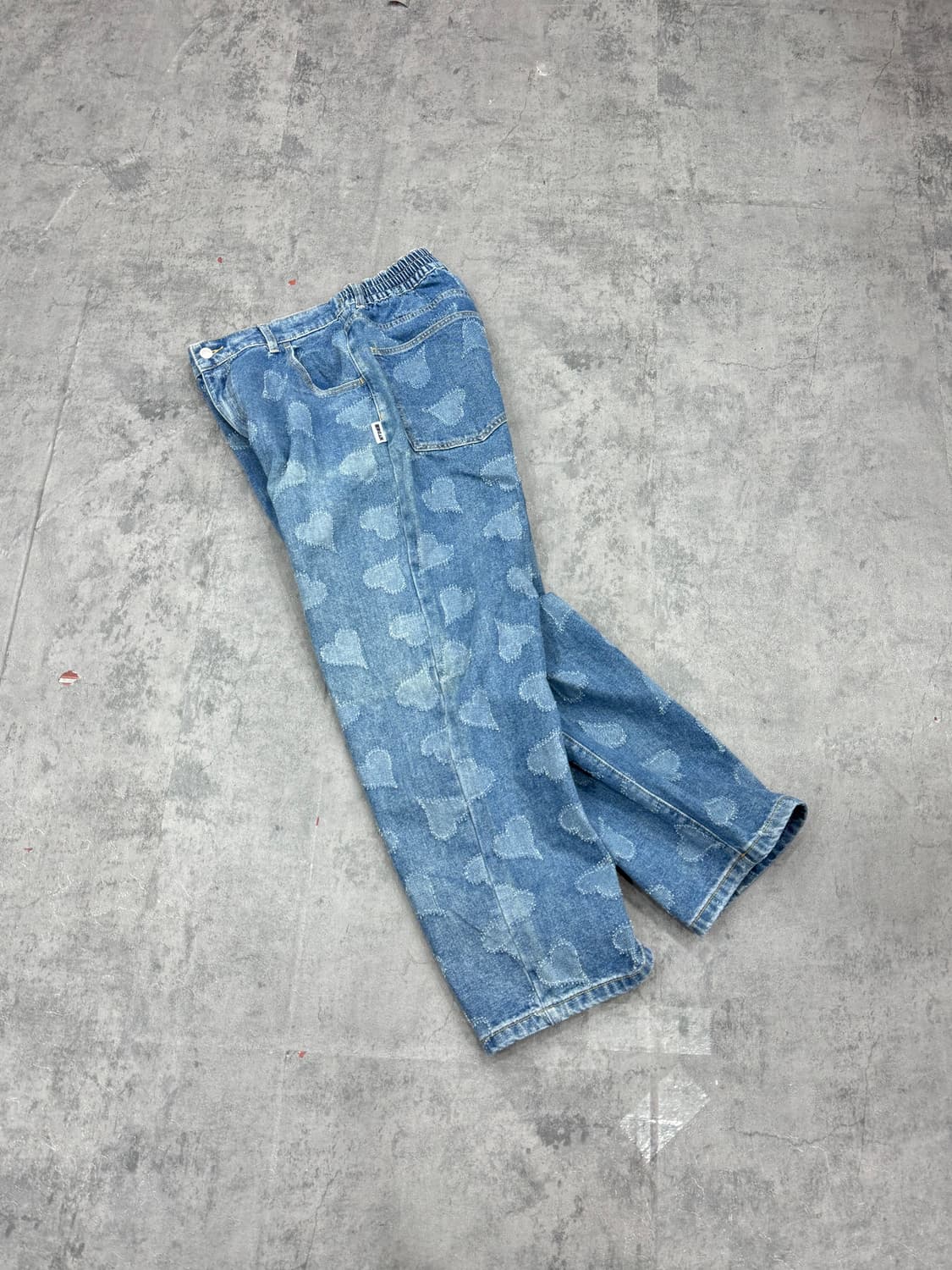 엑스톤즈 하트 데미지 데님 팬츠 상품이미지1