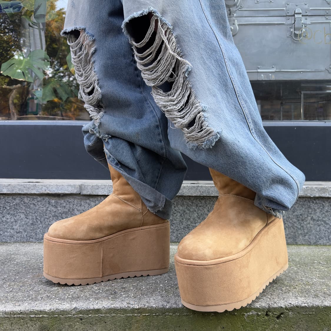 00s 리얼 스웨이드 슈퍼 플랫폼 어그 스타일 부츠 상품이미지9