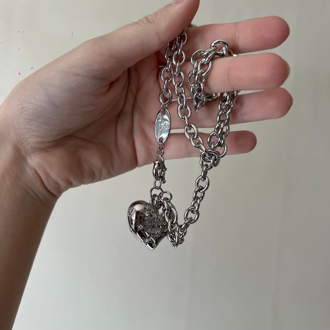 비비안웨스트우드 리 하트 펜던트 네크리스 상품이미지2