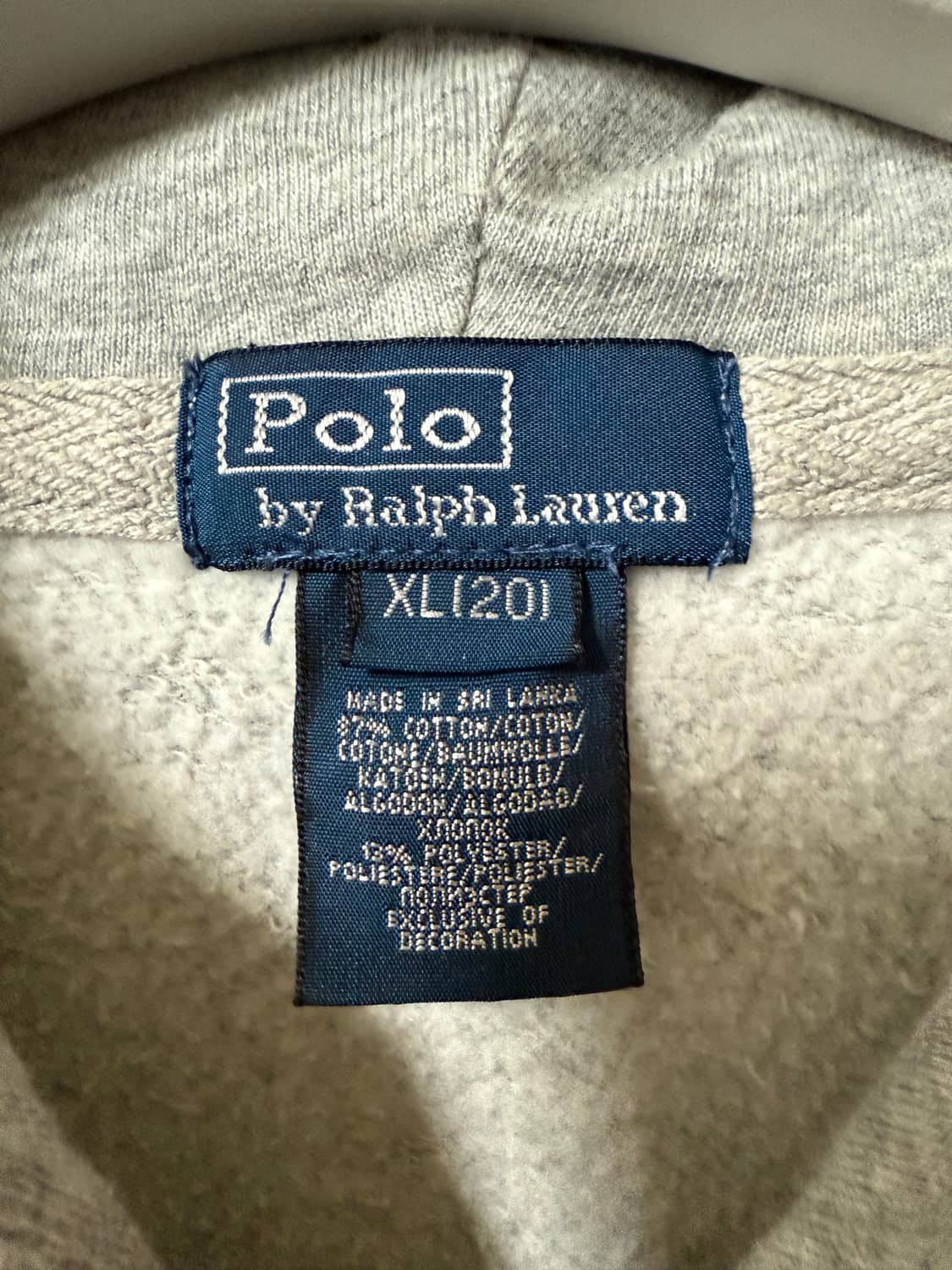 폴로 랄프로렌 기모 후드집업 상품이미지2