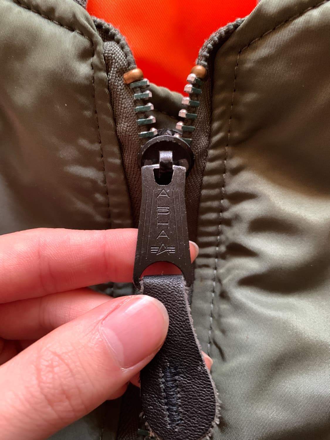 90s USA 알파인더스트리 군납 ma-1 플라이트자켓 상품이미지5