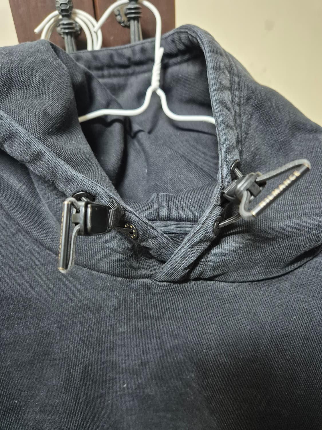 [XL] NILMANCE 닐만스 가먼트다잉 후드티 블랙 검정 테크웨어 상품이미지6