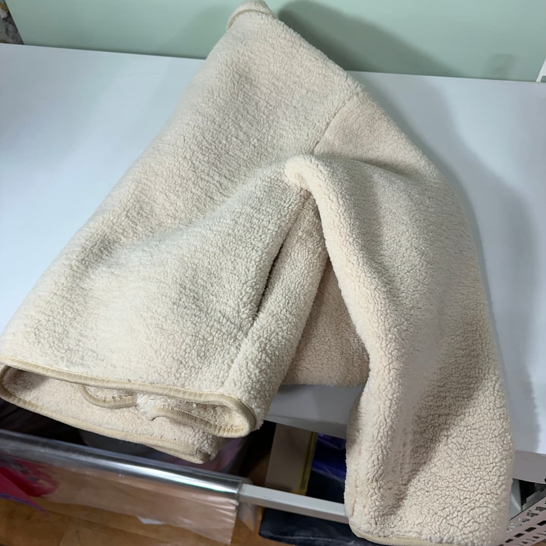 우먼FREE VTG 아이보리 떡볶이 후리스 가디건 상품이미지4