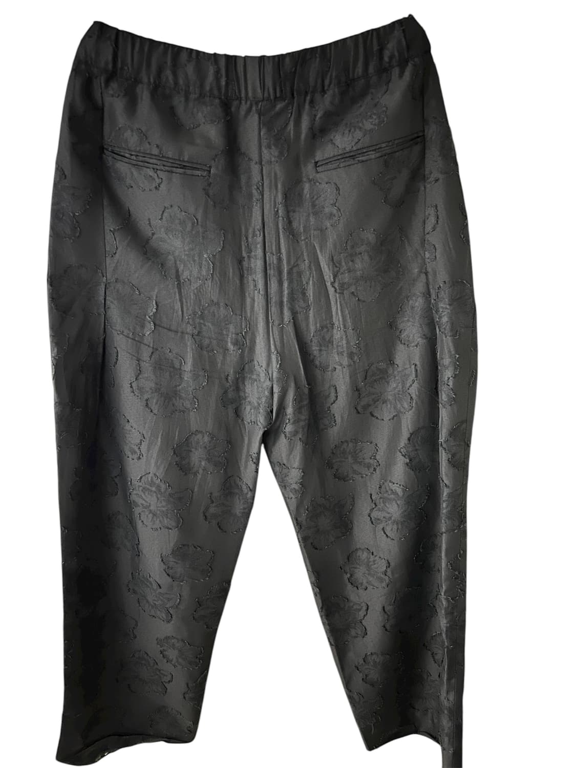 youth structured wide pants black flower 상품이미지7