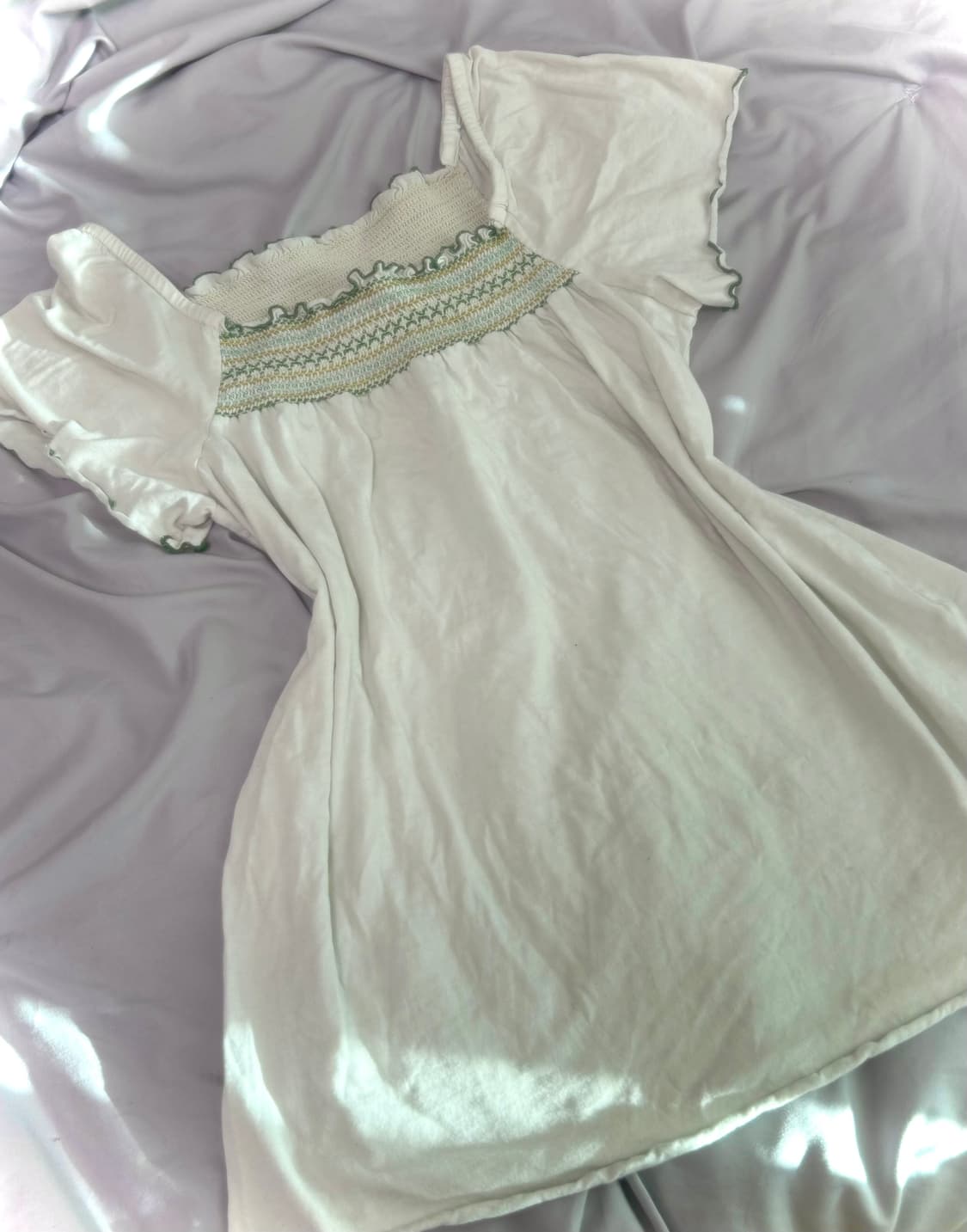 빈티지 하구미 엔젤핏 자수 블라우스 모리걸 그런지페어리 지구샵 코코모리 상품이미지2