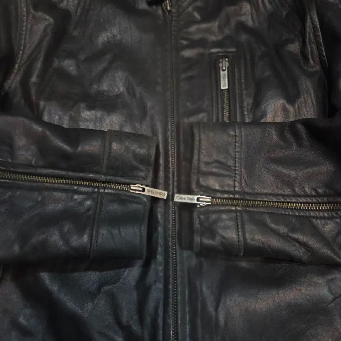 캘빈클라인 라이더 리얼 레더 자켓 (M) 상품이미지2