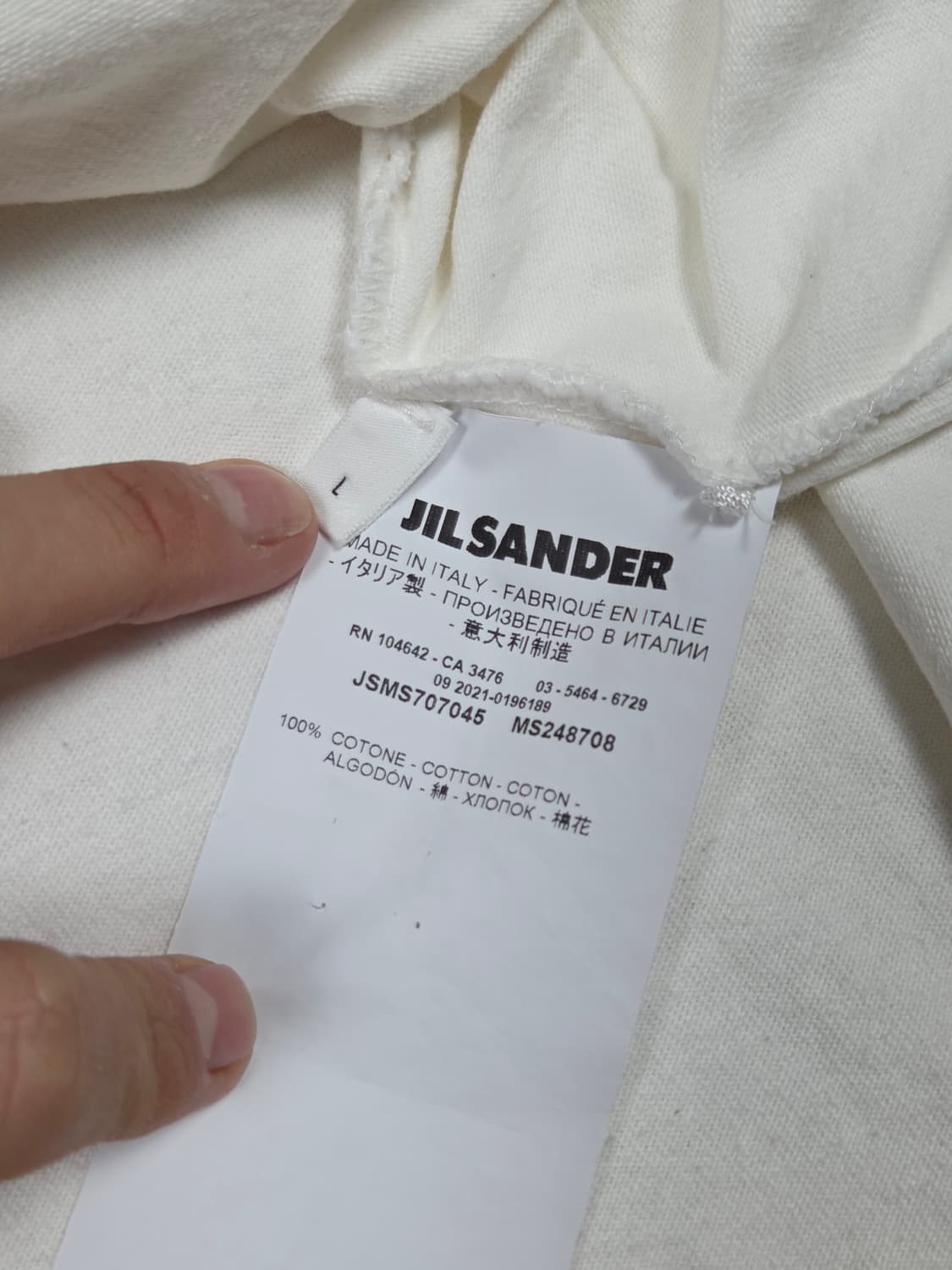 [질샌더] 로고 프린트 오버사이즈 반팔 티셔츠 | S00064 상품이미지4