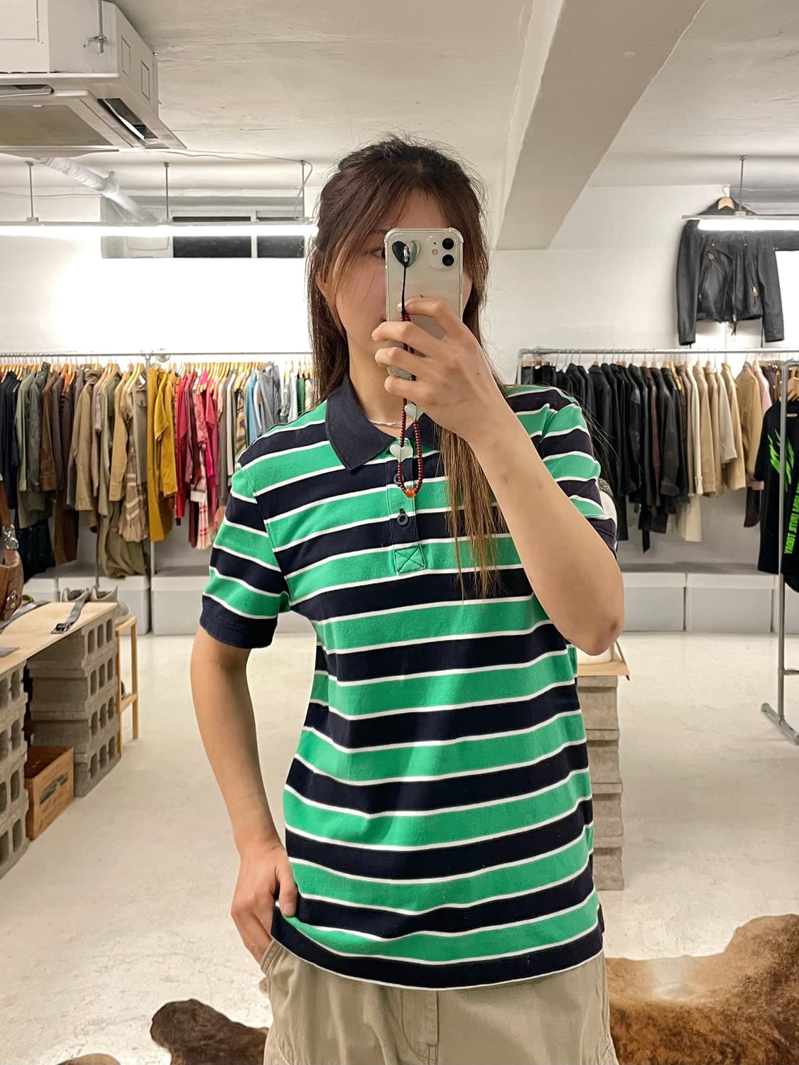  BENETTON stripe collar t-shirts 상품이미지2
