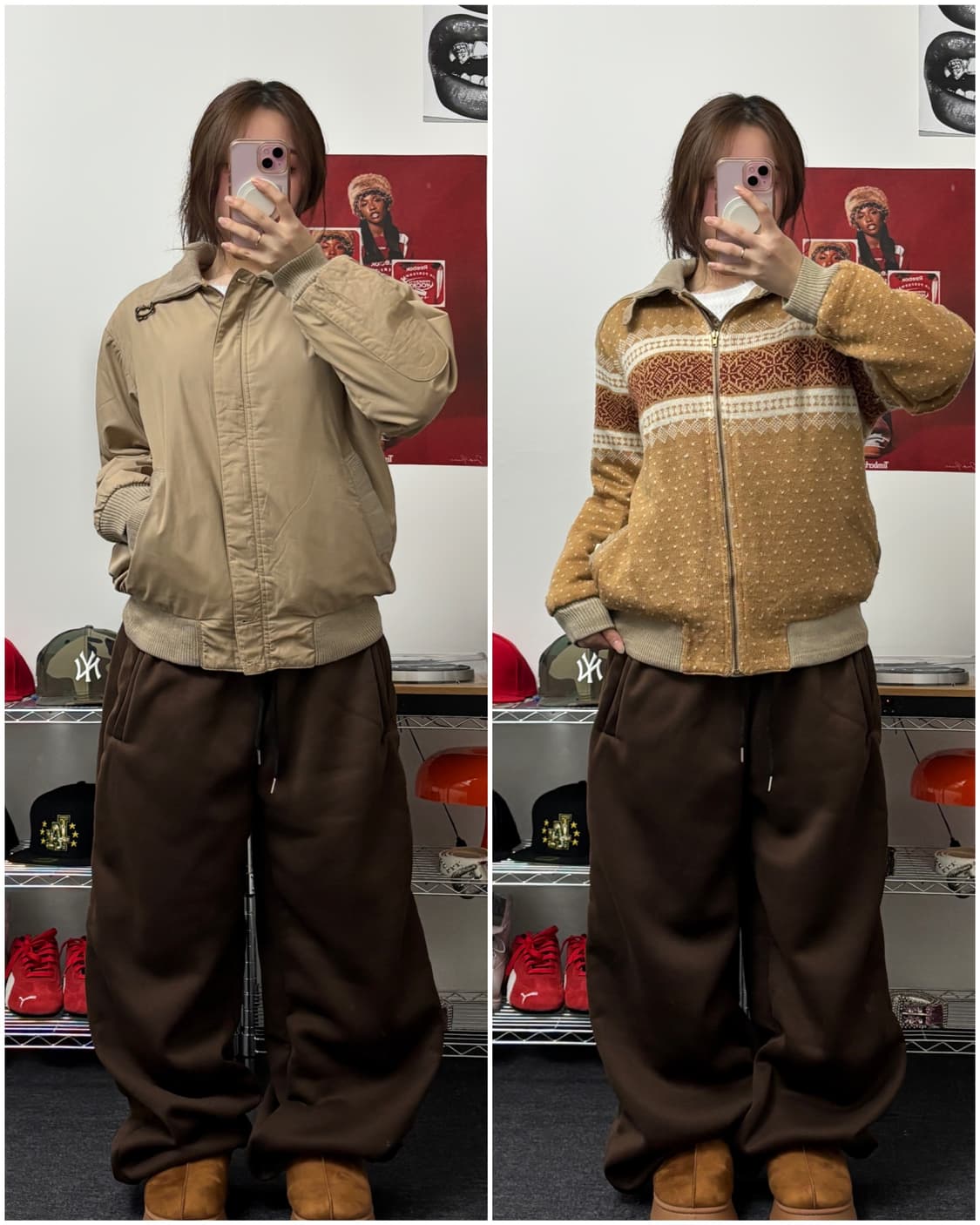 올드 빈티지 리버시블 코튼 블루종 자켓 상품이미지4