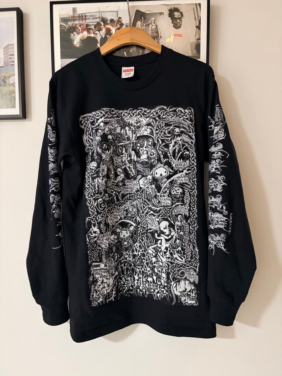 [S] 슈프림 웜벳 롱슬리브 티셔츠 블랙 상품이미지2