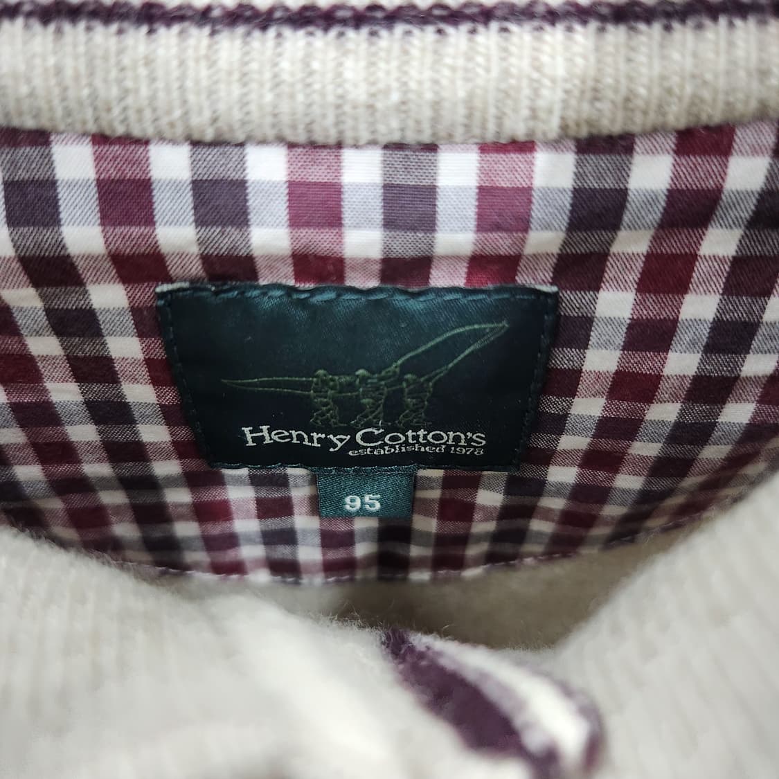 헨리코튼 반집업 니트(모/캐시미어) M 상품이미지4