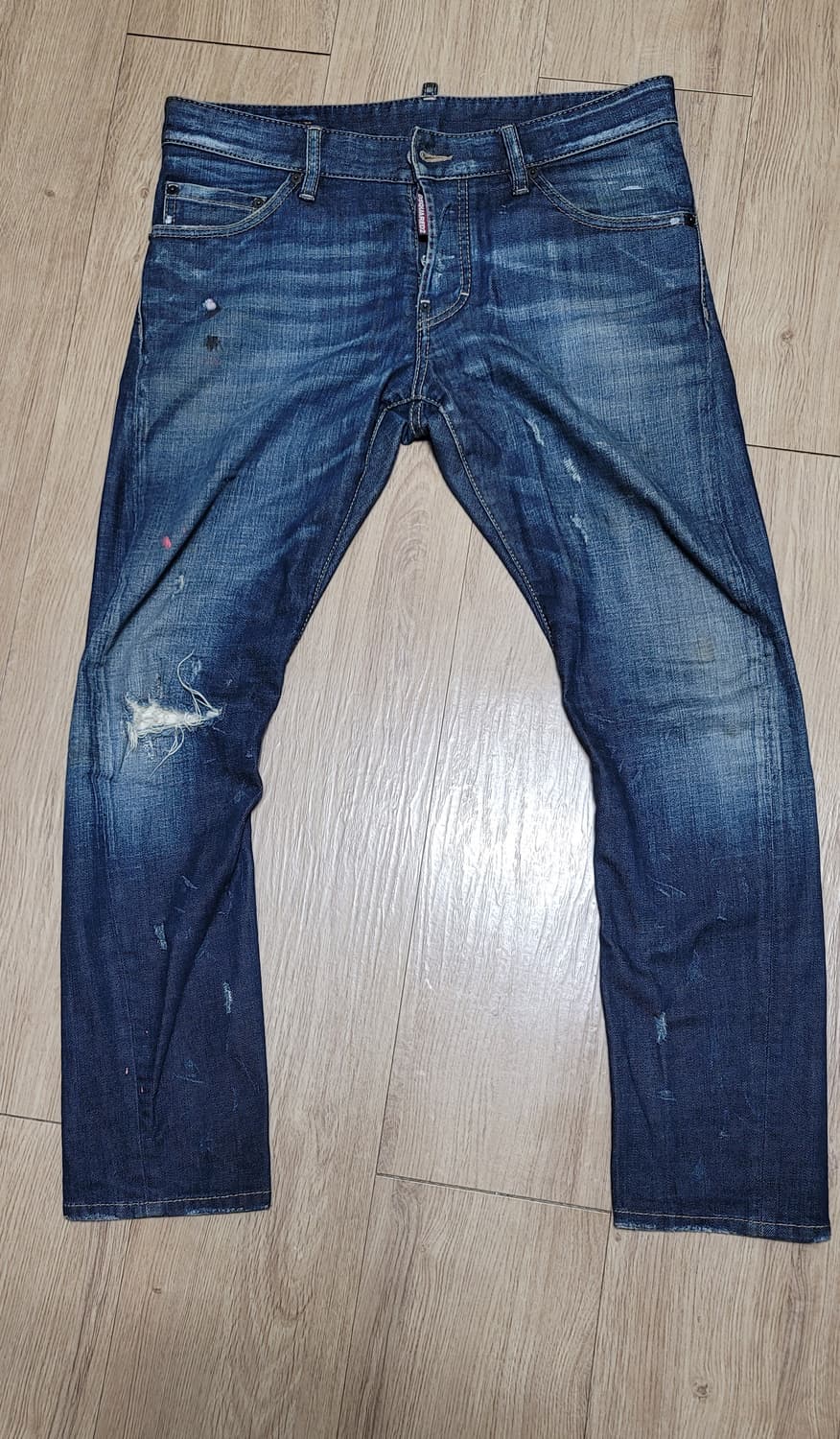 디스퀘어드2 루키11 레드지퍼 부블레핏 데님 청바지 EU 46 상품이미지1