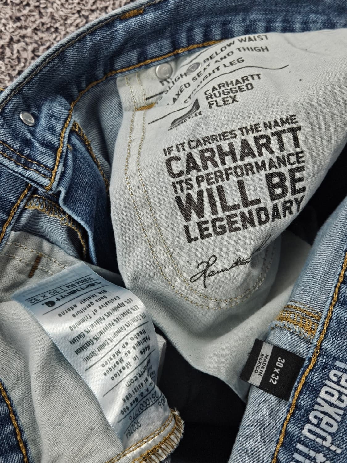 칼하트 데님 워크 팬츠 ( 30X32 ) / 8179 상품이미지7