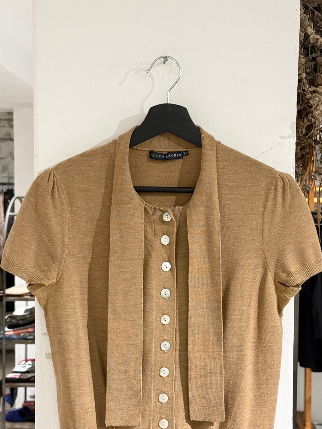 랄프로렌 베이지 리본 하프 가디건 상품이미지5