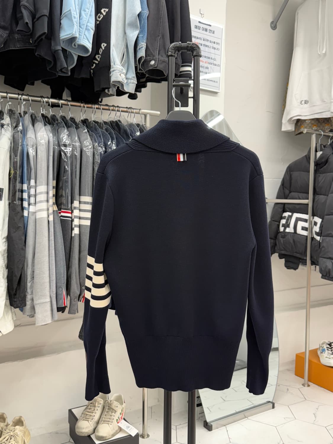 [3] 톰브라운 밀라노스티치 숄카라 가디건 상품이미지2