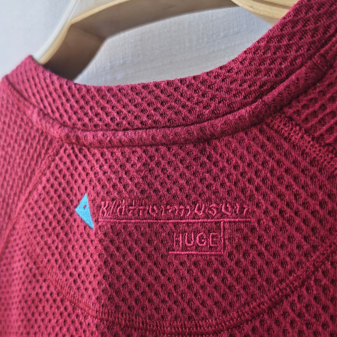 클라터뮤젠 Huge Crew 울혼방 긴팔 티셔츠 와인레드 M 상품이미지7