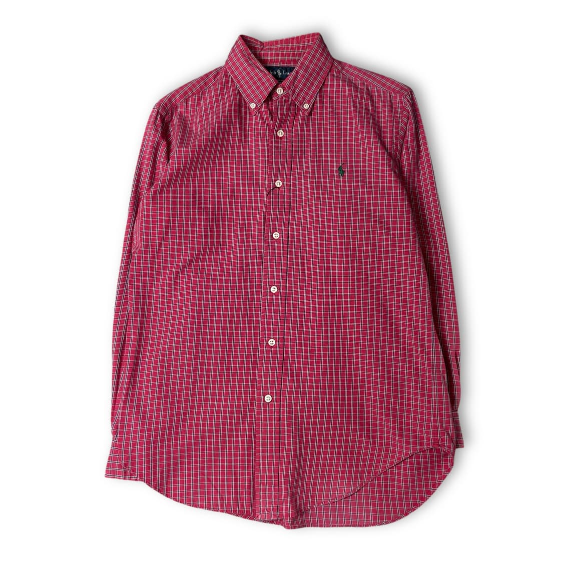 폴로랄프로렌 그린포니 핑크 체크패턴 긴팔 셔츠 클래식핏 S 상품이미지1